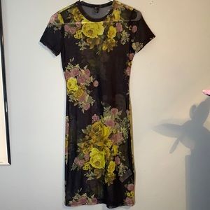 💐Forever21 Sheer Floral Dress💐